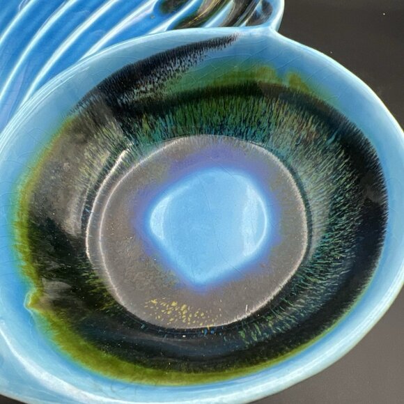 Nasco Santa Anita Ware Sierra Chip n' Dip Bowl Blue Vintage California USA R-134 - Picture 14 of 16